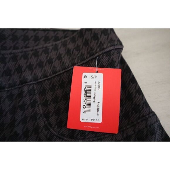 Spanx 20018R Women's Sz S Gray Houndstooth Jean-ish Ankle Legging Jeggings - Picture 7 of 10